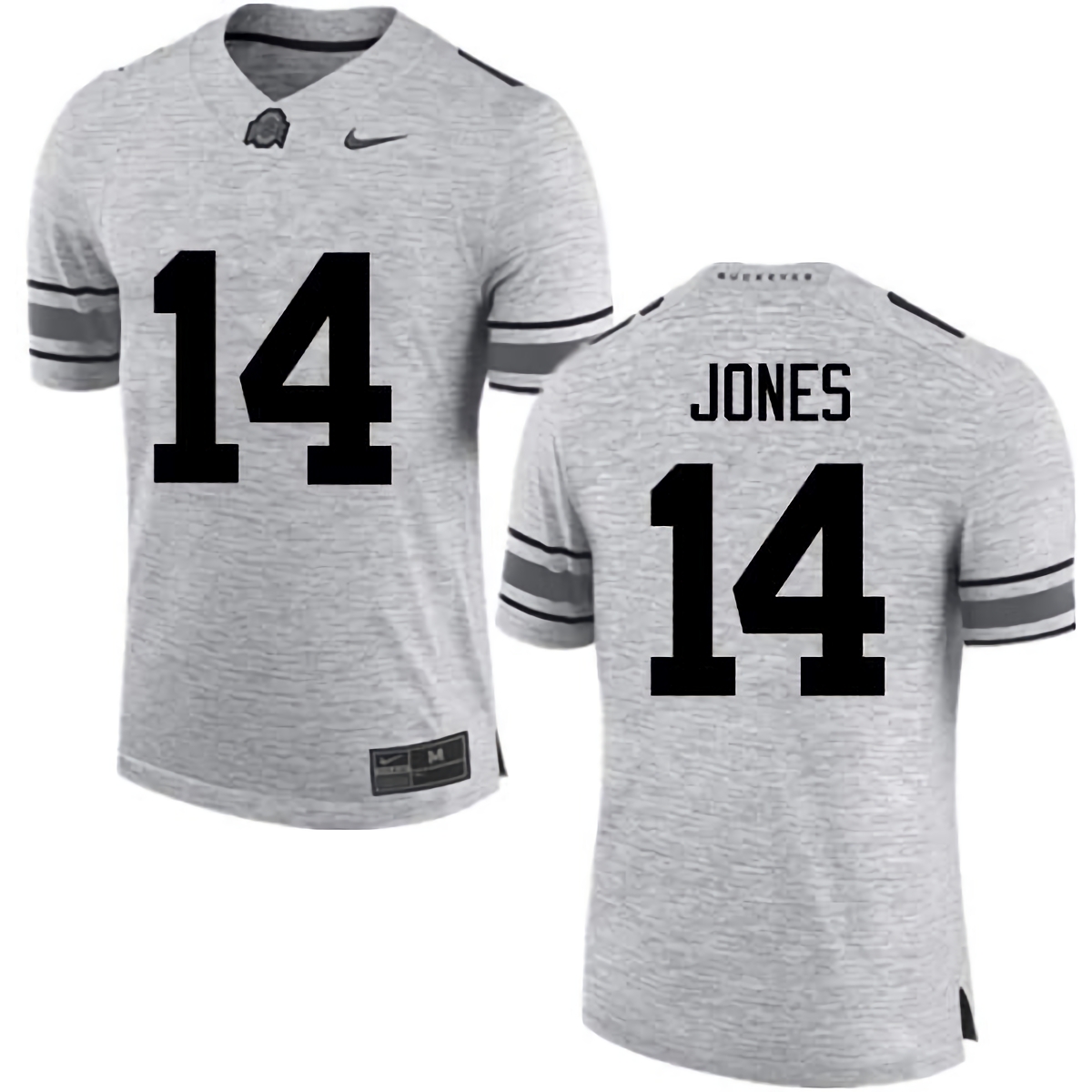 Keandre Jones Ohio State Buckeyes Men's NCAA #14 Nike Gray College Stitched Football Jersey FVE0456MU
